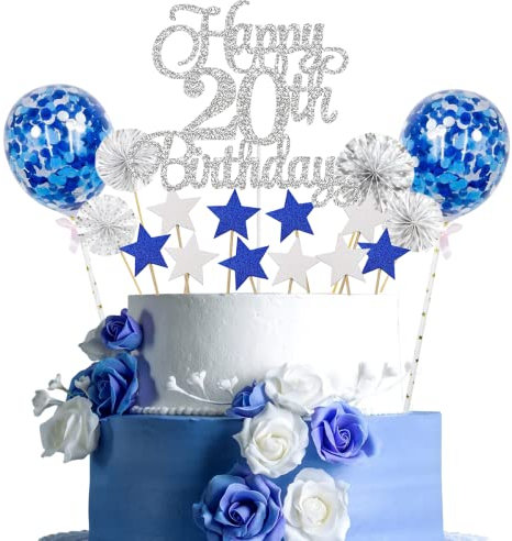 Jxuzh Cake Topper 20th Birthday Happy 20th Birthday Cake Topper 20th Birthday Cake Topper 20 Rose Gold 20th Birthday Cake Topper 20th Birthday Girl Happy Birthday 20th Birthday Cake Topper