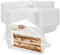 FUNSUEI 100 PCS Individual Triangle Cake Slice Boxes, Clear Cake Slice Box with Lids, Individual Cheesecake Containers for Pie, Salad, Cheese, Sandwich