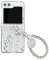 CrazyLemon Coque pour Samsung Galaxy Z Flip 5, Clair Dur PC Charnière Protecteur Case avec Wristband Bracelet étui de Protective Mobile Phone Case - Petite Marguerite