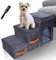 Masthome Haustiertreppe 3 Stufen, Hundetreppe für Kleine Hunde, Hunderampe aus Hochdichtem Schwamm,mit Waschbarem Bezug und Rutschfestem Boden,Katzentreppe für Bett, Sofa, Couch