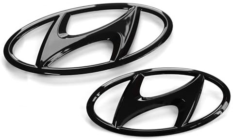 Hyundai 9999Z057258 Logo Emblem 2-teilig, schwarz