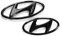 Hyundai 9999Z057258 Logo Emblem 2-teilig, schwarz