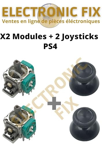 ELECTRONICFIX X2 Modules 3D Stick Analogique + 2 Joysticks Manette Compatible avec PlayStation 4