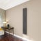 Acezanble∣1600x236mm Oval Column Designer Radiator Double Panel Anthracite Bathroom Central Heating