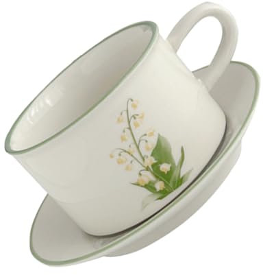 JECOMPRIS 1set Tazze Con Sottobicchieri Cappuccino e Tè Design Vintage Per e Facile e