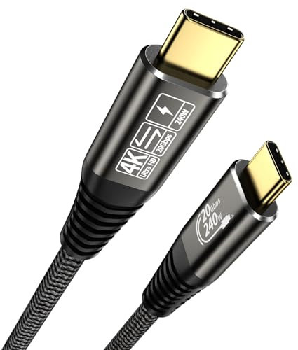 EUDOBEL Cavo USB C USB C 2M,USB C 3.2 Gen 2×2 20Gbps,USB Type C Supporta 240W 48V/5A Video 4K@60Hz compatibile con iPhone15/Pro/Pro Max/Plus,2023 MacBook Pro M2,Google Pixel