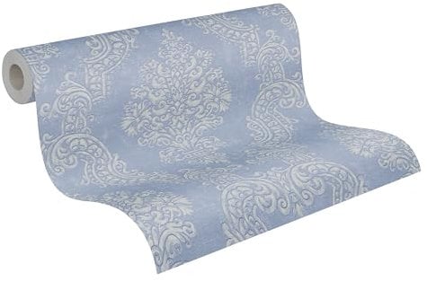 A.S. Création Pure Elegance Vliestapete mit Ornamenten 0,53 x 10,05 m – Violett - Barocktapete Made in Germany - 397652