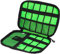 sourcing map Electronics Organizer 9.45 x 6.69 x 1.18 Double Layer Nylon Tech Organizer Travel Case for Cord Organizer Travel Accessories, Black