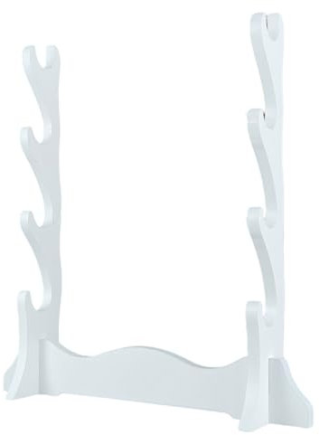 Serenitison Sword Stand Katana Stand,Katana Knife Wakizashi Tanto Stand,Holder Sword Table Display Holder,Home Display Samurai Sword Stand,Desktop Decoration,White Longquan Sword Rest