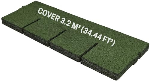 Premium Bitumen Roof Felt Shingles - 20 pcs / 34.44 ft² (3.2 m²), 39.37’’ x 13.39’’ (100cm x 34cm), Asphalt Roof Shingles for Shed - Weather Resistant & Heavy Duty Roofing Tiles - Green Colour