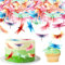Blumomon 45Pcs Edible Dragonfly Cake Topper Pink Butterfly Cupcake Decoration Picks Wedding Baby Shower Party Wedding Anniversary Birthday Party Cupcake Decoration