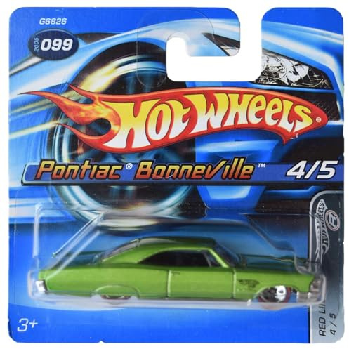Hot Wheels Pontiac Bonneville, Red Lines 4/5 [Green] #99 Short Card