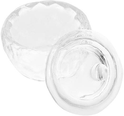 Ciieeo Cuisine Sucrier Beauté Plat à Ongles Manucure Bocal En Verre Outils De Manucure Des Ongles Coupes à Ongles Décoratives En Verre Coupelle à Ongles En Verre Transparent Un Verre