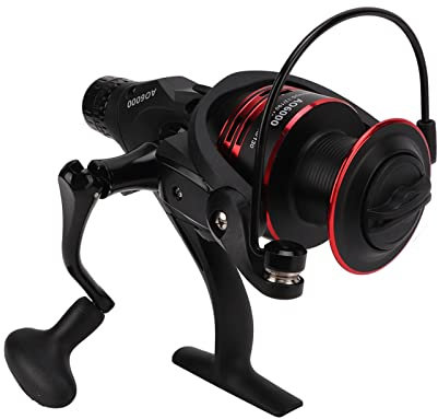 9+1BB Reel with Rear Drag Knob, Metal Wire Cup Fishing Reel Aluminum Alloy Nylon for Saltwater (AO6000)