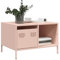Homgoday Mobilier Table basse rose 68,5 x 50 x 43,5 cm en acier laminé à froid, table de salon moderne, table basse de salon, table basse pour bureau chambre à coucher
