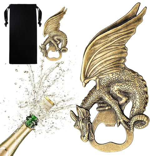 LULLEA Dragon Beer Bottle Opener, Novelty Dragon Gifts, Father’s Day Birthday Christmas Gifts for Men Woman Dragon Fans