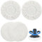 NIEEKRUN Pack of 4 Lambswool Polishing Hoods for 220 mm - 250 mm Polishing Machines, Polishing Hood Set, Microfibre Polishing Hoods, Compatible with Einhell Cordless Car Polishers CE-CB 18/254 Li