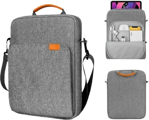 Sac à Main for Tablette Samsung Tab S10 Plus Ultra, Pochette Universelle for Ordinateur Portable, Grande capacité, bandoulière Portable(Gray,Tab S10 S9 Ultra)