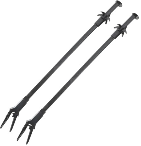 Wasserpflanzenpinzette für Aquarien 50cm, 2 Stück Schwarz Kunststoff | Langer Griff, Gezahnte Spitzen, Rutschfeste Clips, für Beckenpflege, Salzwasser und Terrarien