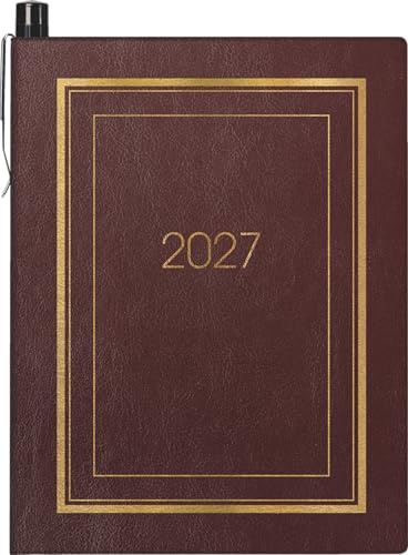 BRUNNEN Taschenkalender Mod. 713 2027 | A7, Kunstleder, bordeaux