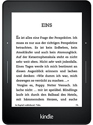 Kindle Voyage 3G, Zertifiziert und generalüberholt, 15,2 cm (6 Zoll) hochauflösendes Display (300 ppi) mit integriertem intelligenten Frontlicht, PagePress-Sensoren, Gratis 3G + WLAN