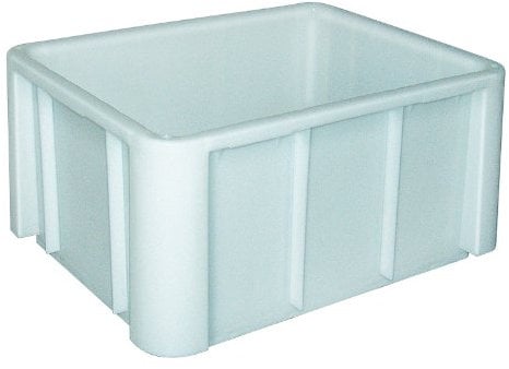 BRB Eurobehälter, LxBxH 800x600x420 mm, weiß, sehr stabil, für schwere Lasten geeignet, verrippter Boden