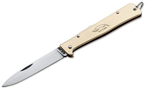 Otter 01OT013 Unisex – Erwachsene Messer Mercator Messing Taschenmesser, beige, 19,5 cm