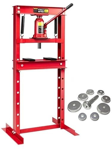 Pressa idraulica per officina su Bati 12T senza manometro + 9 adattatori cuscinetti TM/SX0405B+A