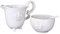 Milchkännchen Zuckerdose Shabby Chic Milch & Zucker Porzellan Weiss cw124 Palazzo Exklusiv