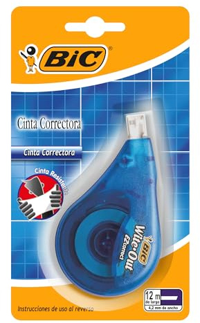 BIC Wite-Out Brand EZ Correct Correction Tape, 39.3 Feet, 1-Count Pack of white Correction Tape, Fast, Clean and Easy to Use Tear-Resistant Tape Office or School Supplies