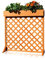 Melko Rankgitter Rankhilfe mit Blumenständer Blumenkübel Blumenkasten Pflanzkorb aus Holz, 100 x 35 x 104 cm, Braun