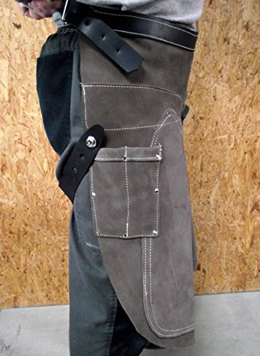 Förster-Fellnest Spezial Schmiedeschürze 65 cm Ausführung - Hufbeschlagschürze aus verstärktem, stabilen Leder für Hufschmiede, Hufpflege
