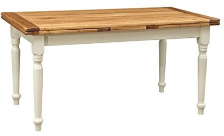 Biscottini Esstisch ausziehbar Made in Italy 160x90 cm | Esstisch Holz massiv | Küchentisch ausziehbar