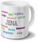 digital print Städtetasse JENA - Motiv Positive Eigenschaften - Stadt-Tasse, Kaffeebecher, Mug, Becher, Kaffeetasse - Farbe Weiß