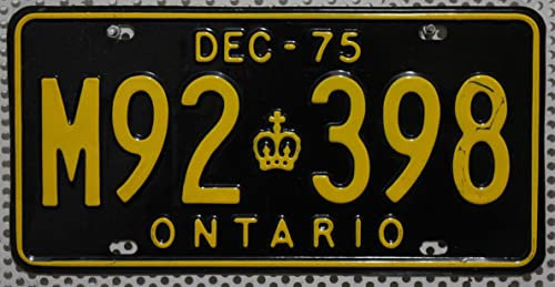 KANADA_Auswahl_von_Fahrzeugschildern Ontario Nummernschild Oldtimer-Kennzeichen # Canada License Plate # Metallschild aus Kanada