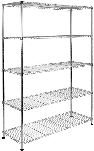 Hartleys 180cm 5 Tier Adjustable Wire Shelving Unit - Choice of Colour