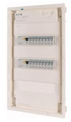 Eaton 189575 Bestückter Unterputz-Kleinverteiler, 3-reihig, Stahlblechtür flach