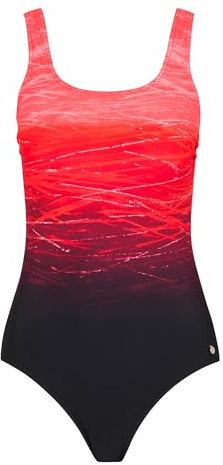 Lascana Damen Badeanzug | mit Farbverlauf, gekreuzten Bändern im Rücken, Softcups, Shaping-Einsatz für eine schlanke Silhouette