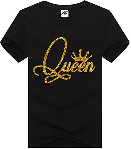 Queen Iron On T Shirt Transfer#(7409#T Shirt Sticker#Plain Gold Queen#A4)