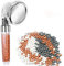 Pomme de Douche et 6 Pack Bille Anti Calcaire, 2 in 1 eco Douche spa Haute Pression, 3 Modes Réglables