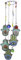 YUFENG Windspiel, Hamsa-Hand, Glücksbringer, 38,1 cm, Sonnenfänger, Metallglas-Dekoration für Haus und Garten