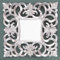 cagü romantischer Wandspiegel Florence Silber Antik in Barock-Design aus Kunststein 75cm x 75cm