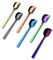 GoGeiLi Joghurtlöffel, Edelstahl Gelato/Eiscreme Löffel, Mehrfarbiger Obstlöffel, Dessertlöffel, 6,4 Zoll, Set mit 6 Stück