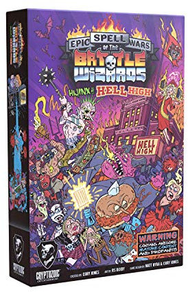 Cryptozoic - Epic Spell Wars of The Battle Wizards 5: Hijinx at Hell High - Explosives Zaubersprüche-Kartenspiel - Ab 17 Jahren - Für 2 bis 6 Spieler - Englisch