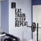 Eat Train Sleep Repeat Fitness Wandtattoo Für Gym Motivational S Art Stickers Home Decor 56X76Cm