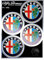 Alfa Romeo 21815 Aufkleber Offizielle 4 Logos 80er Jahre 48 mm, Chrom