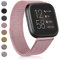 Amzpas Armbänder kompatibel mit Fitbit Versa 2 / Versa SE / Versa Lite / Versa, atmungsaktives Edelstahl-Mesh-Armband, magnetisch, verstellbar, für Damen und Herren, Größe S, Rosa, S, Edelstahl, Kein