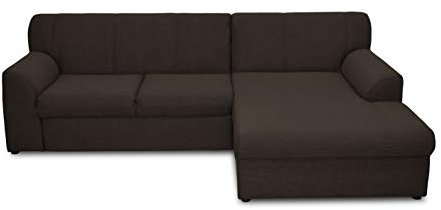 DOMO. collection Ecksofa Topper, Sofa in L-Form mit Schlaffunktion, moderne Couch, kleine Polsterecke, Schlafsofa, 245 x 155 x 78 cm (BxTxH), braun