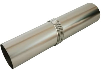 DANCHEL OUTDOOR Roll up Titanium Stove Pipe Ultralight,Camping Wood Stove Chimney Pipe with Rings, Hot Tent Accessories Replacement Flue 2.36’’ Dia., 11''Wide, 9.8ft/3m Length