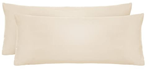 biberna 0077144 Kopfkissenbezug Feinjersey, gekämmte Baumwolle, superweich 2x 40x60 cm, kitt